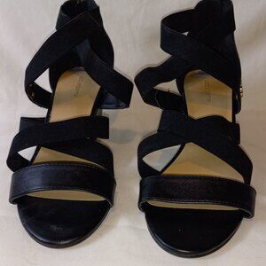 Black Strappy Open-Toe Sandals